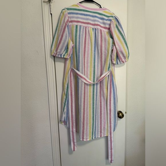 NWT Gap Linen-Cotton Puff Sleeve Mini Shirtdress Size L Tall - Picture 3 of 5